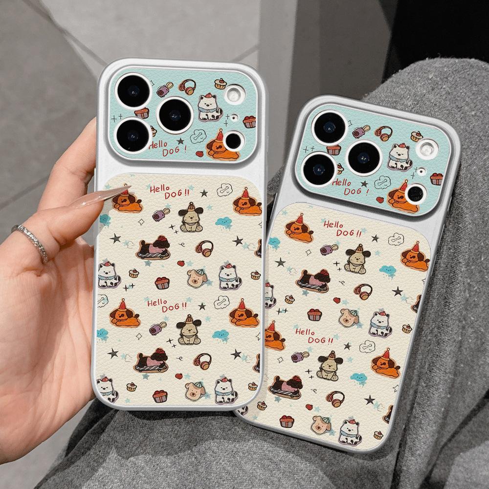 Hello, the puppy illustration is suitable for iPhone17promax iPhone case, anti-drop Corning case, and Apple 16 generation.