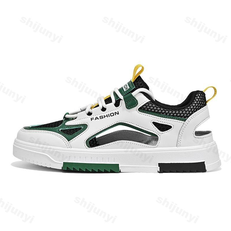 Fashion Summer Breathable Men's Vulcanized Shoes Comfortable Lace-up Outdoor Running Shoes 2025 New Mesh Casual Sneakers Tenis Masculino