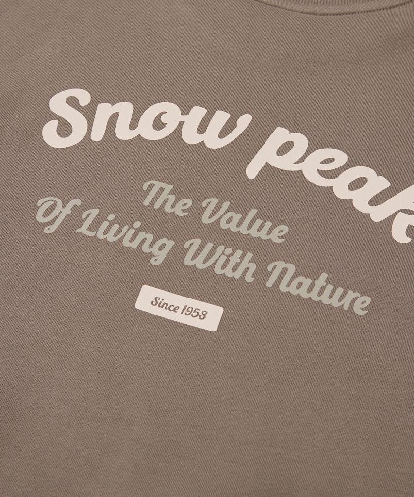SNOWPEAK APPAREL Women'S Lettering Semi-Crop Sweatshirt (S24Fwfht63) Cocoa