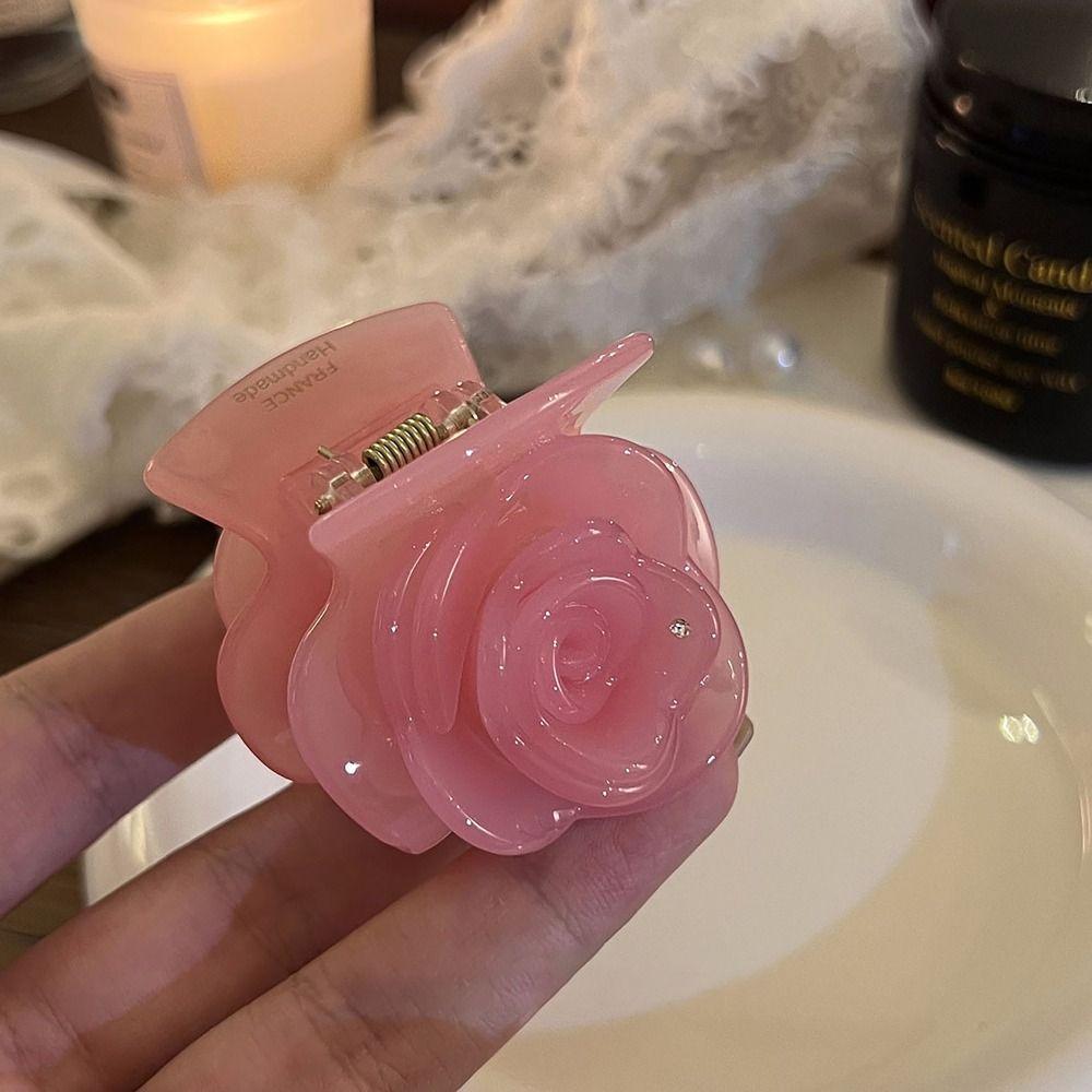 Rose Hair Clip Gentle Anti-sloughing Hair Accessories Ponytail Hair Clip High Elastic Headdress Hair Clamps Braided Hair