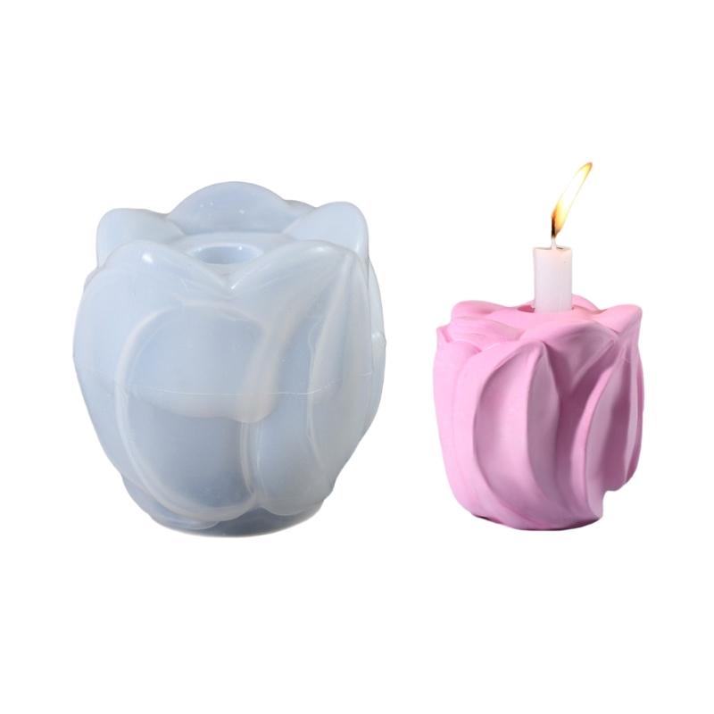 Multipurpose Flower Candle Stand Sturdy Silicone Plaster Mold for Elegant Home Decoration Wedding and Festive Occasions