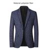 Blazer para Hombre Color Sólido Cruzado Otoño Invierno Dos Botones Bolsillos Abrigo de Traje para Boda