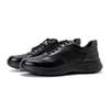First Layer Cowhide Simple Elastic Band Men's Casual Shoes Breathable Punched Shoes Casual Leather Shoes