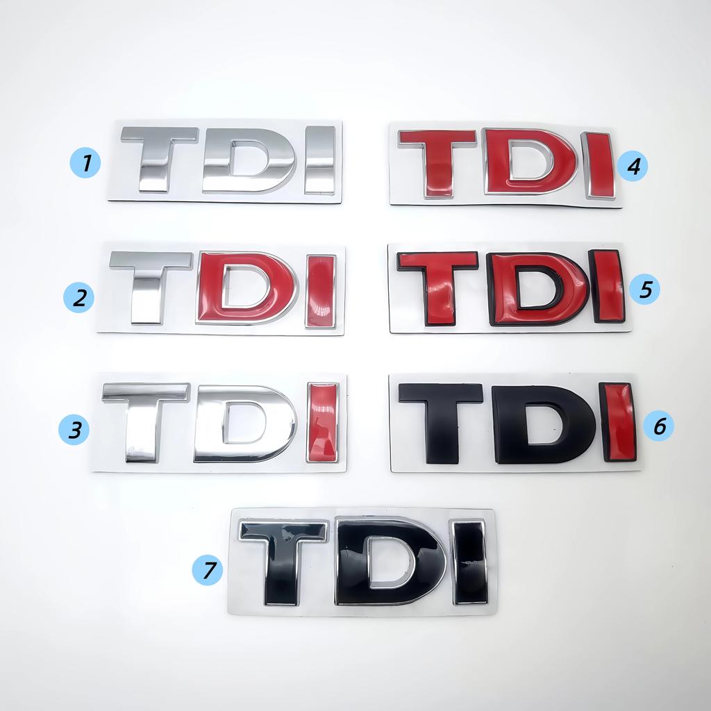 1 buc Metal 3D TDI Aripă Laterală Mașină/Portbagaj Spate/Caroserie Mașină/Emblemă Autocolant Insignă Ușă Mașină pentru Passat MK4 MK5 B6 T5 EOS Golf Jetta Decal Decor