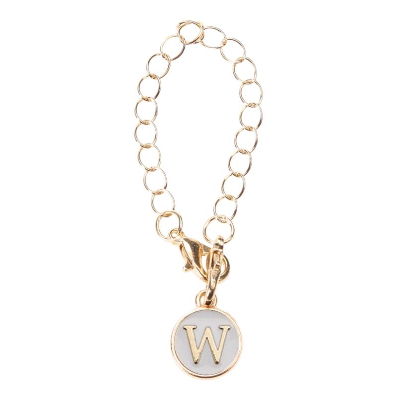 Name Letter Handle Charm Personalized Long Chain Round Pendant with Lobster Clasp Handle Chain for Cup Accessory