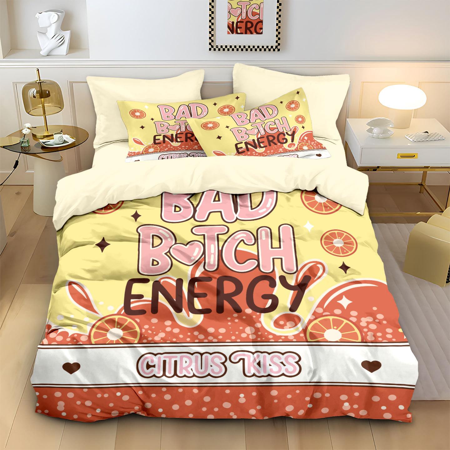 

Three-Piece Quilt Cover English Printed Bedding Digital Printed Pillowcase Quilt Cover 135x200