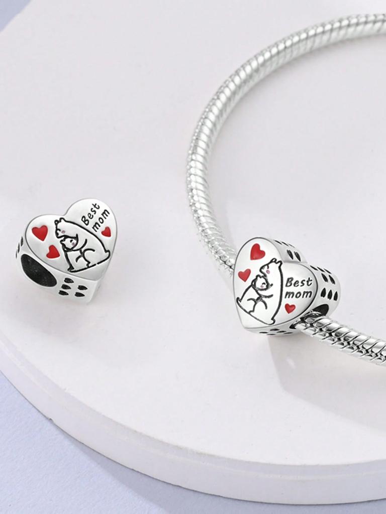 Charms Plata Copper Colors Family Love Beads Charm Beads Charm Pendant For Original Bracelet For Women Diy Jewelry Love Gift