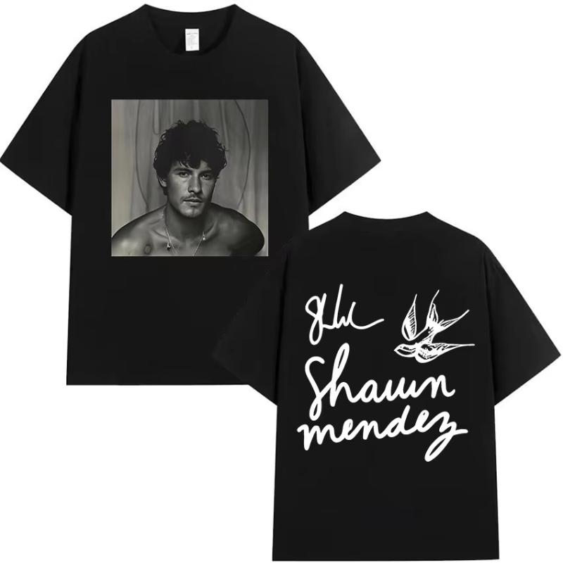Rapper Shawn Unisexdes Tour 2025 Nuova Maglietta Grafica Album Unisexs Hip Hop Gotico Manica Corta Magliette Vintage Cotone Oversize