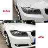 Pro BMW řady 3 E90 E91 2ks ABS Lesklá černá Světlomet Obočí Oční víčko 2005 2006 2007 2008 2009 2010 2011 Sedan /