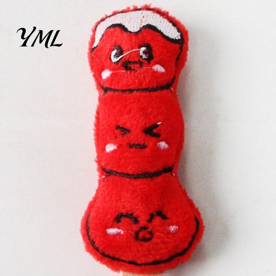 Stress Relief Pet Products Plush Cat Chew Toy, Sugarcoated Haws Stick Design, Kitten Teething Stuffed Soft Toy for Indoor Cats Biting, Boredom Relief,
