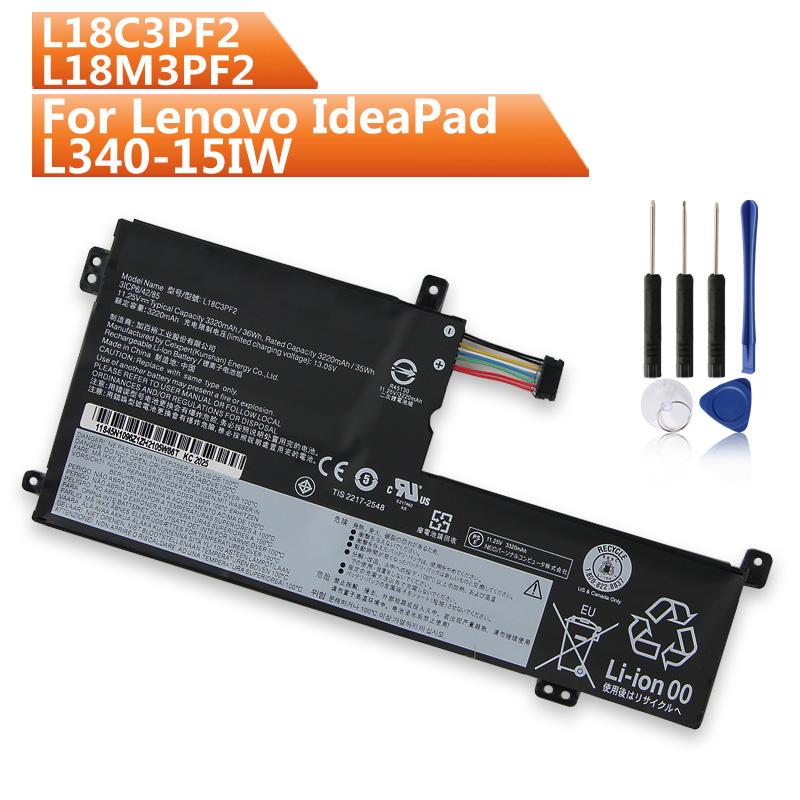 

НОВЫЙ Сменный Аккумулятор L18C3PF2 L18L3PF1 L18D3PF1 L18M3PF2 Для Lenovo IdeaPad L340-15IW 3320 мАч С Инструментами