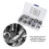 50Pcs 302 Stainless Steel Inner Thread Self Tapping Thread Inserts Set Thread Reinforce Repair Tool Threaded Inserts for Metal Thread Inserts for