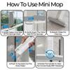 Tragbarer selbstauswringender Mini-Mopp Handheld Lazy Reinigungswerkzeug Stark Saugfähig Nass Trocken Doppelfunktion für Schnelle Einfache Reinigung
