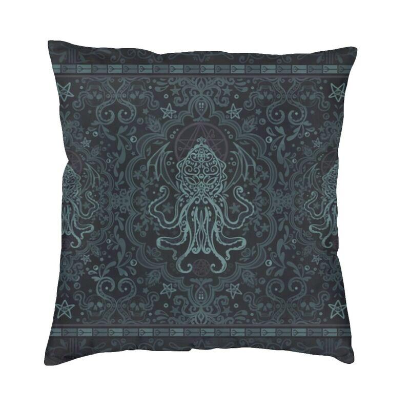 Federa per Cuscino Mostro del Mito di Lovecraft Cthulhu 50x50cm Poliestere Federa per Cuscino da Lancio Federa per Cuscino da Divano Sedia Decorazione Soggiorno