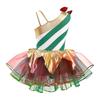 Kids Girls Stylish Dance Clothing Stage Performance Mesh Tutu Dress Christmas Carnival Cosplay