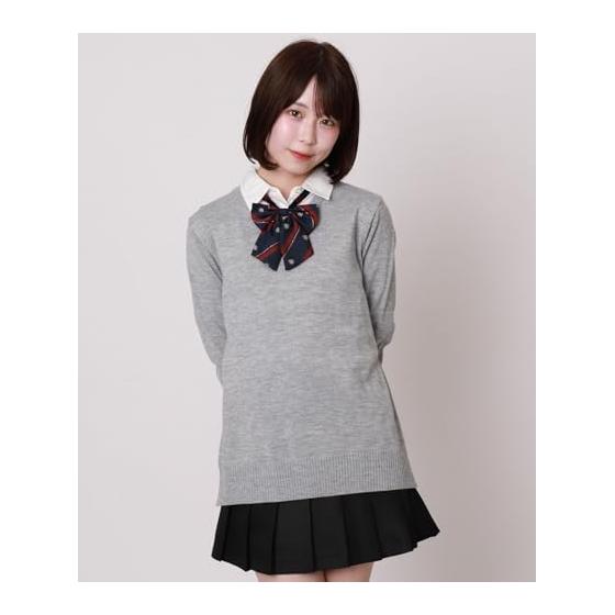 [Wego] Basic School Knit Sweater, Student, School Clothes, Uniform, Top, Plain, Cover, for Girls, School, High School, Junior High School, Work Wear,