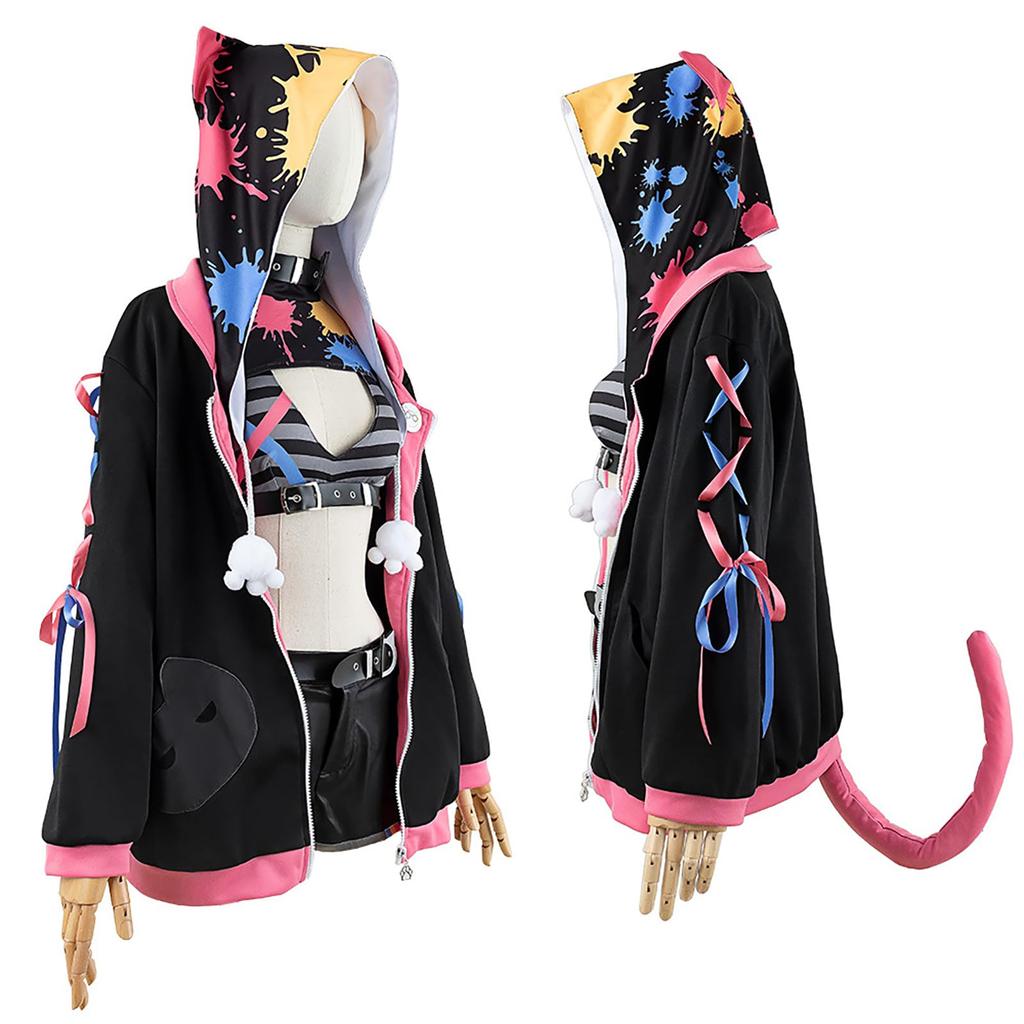 VTuber Nekota Tsuna Cosplay Halloween Cat Costume [Milky Time] (Outfit)