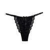 Breathable Soft Lace Flower Thongs Solid Color Underpants Low Waist Briefs Lingerie Traceless T-back Panties Daily Wear