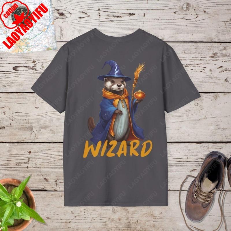 Bank Beaver Wizard DnD Funny RPG D20 Dice Clothing Men Women Creative Nostalgia Tees Cotton All Match Classics Unisex Boy Tshirt S