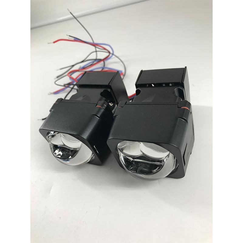 1Pcs 1.5 Inch, Double Direct Matrix Module Lens High Power Led Headlight White Yellow Far And Near Super Bright Condenser
