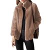 Women S Plus Size Fleece Jacket Open Front Stand Collar Warm Autumn Winter