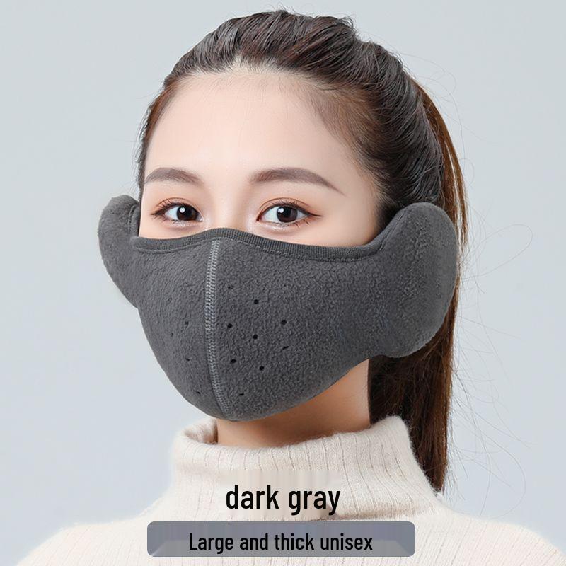 

Windproof Winter Cycling Mask with Earmuffs - Breathable 3D Cotton Face and Ear Protector. One Size