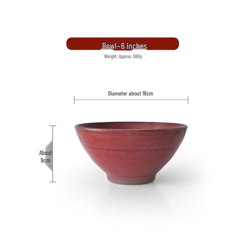 ZISIZ Underglaze Style Enamel Noodle Bowl