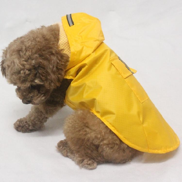 Dog Raincoat Hood Waterproof Reflective Strips for Small Medium Large Dog