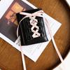 Silk Ribbon Balletcore Three Fold Wallet Korean Style Crossover Strappy Card Bag  Girls