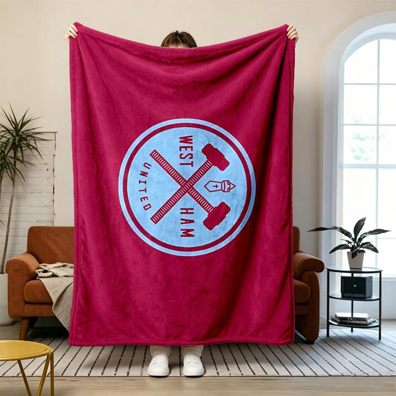 West Ham Morbida e confortevole flanella Adatta per divani salotti campeggio all'aperto viaggi e fa anche un ottimo regalo di anniversario