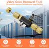 HVAC Valve Core Removal Tool,Valve Core Remover Taller Tool,1/4"& 5/16" Dual Valve Mega Flow Vacuum-Rated Valve Core Removal Tool,20 Microns