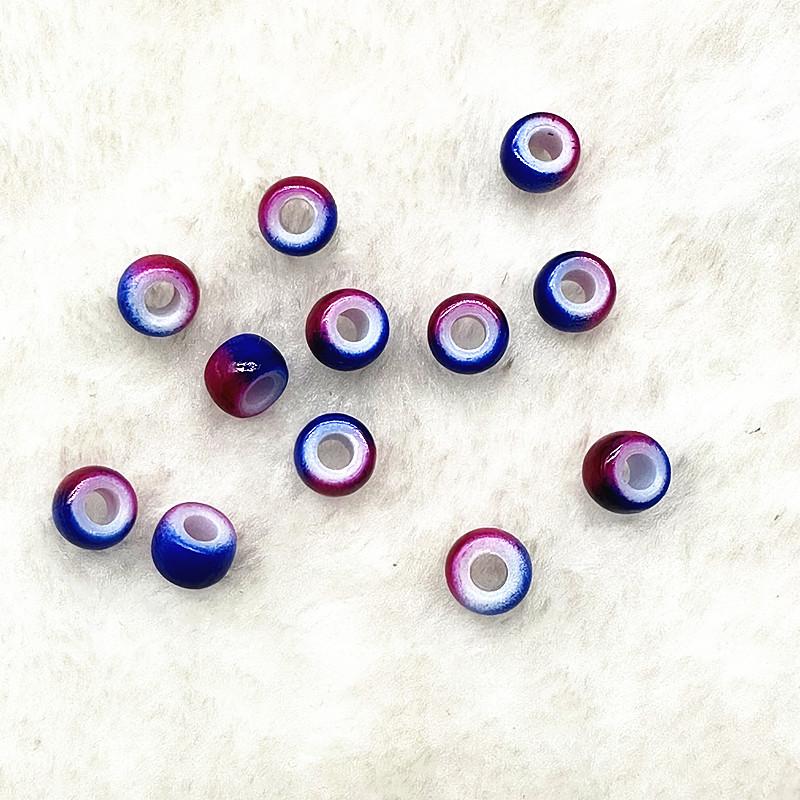 50pcs 6X9mm Big Hole Acrylic Beads Spacer Loose Beads for Jewelry Making DIY Handmade Bracelet Accessories