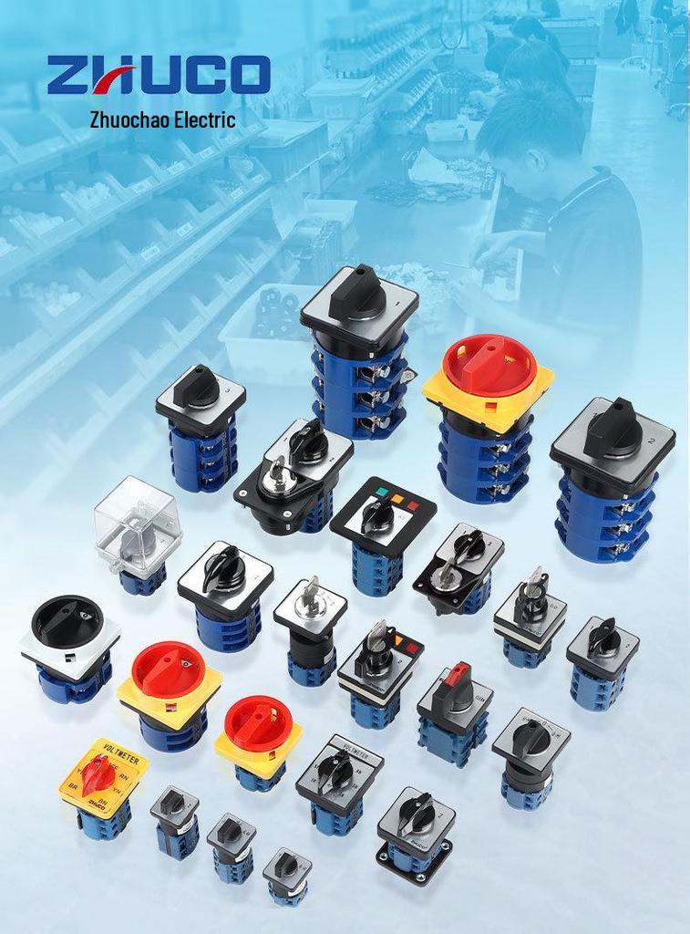 Zhuochao SZW26-160/D202.2BF Universal Changeover Switch: 2 Sections, 3 Gears, Protective Box