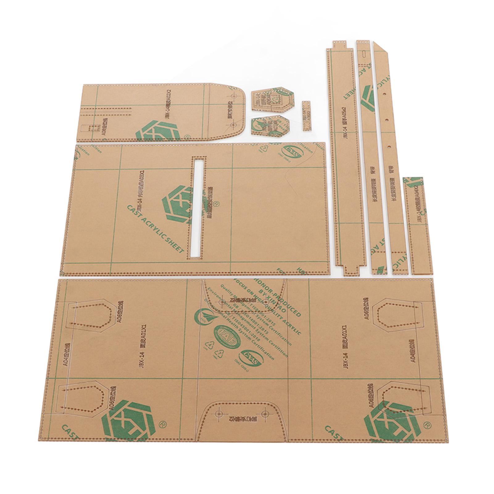 

Craft Acrylic Pattern Template Transparent Clear Precision Cutting Wallet Leather Acrylic Templates for Shoulder Bag