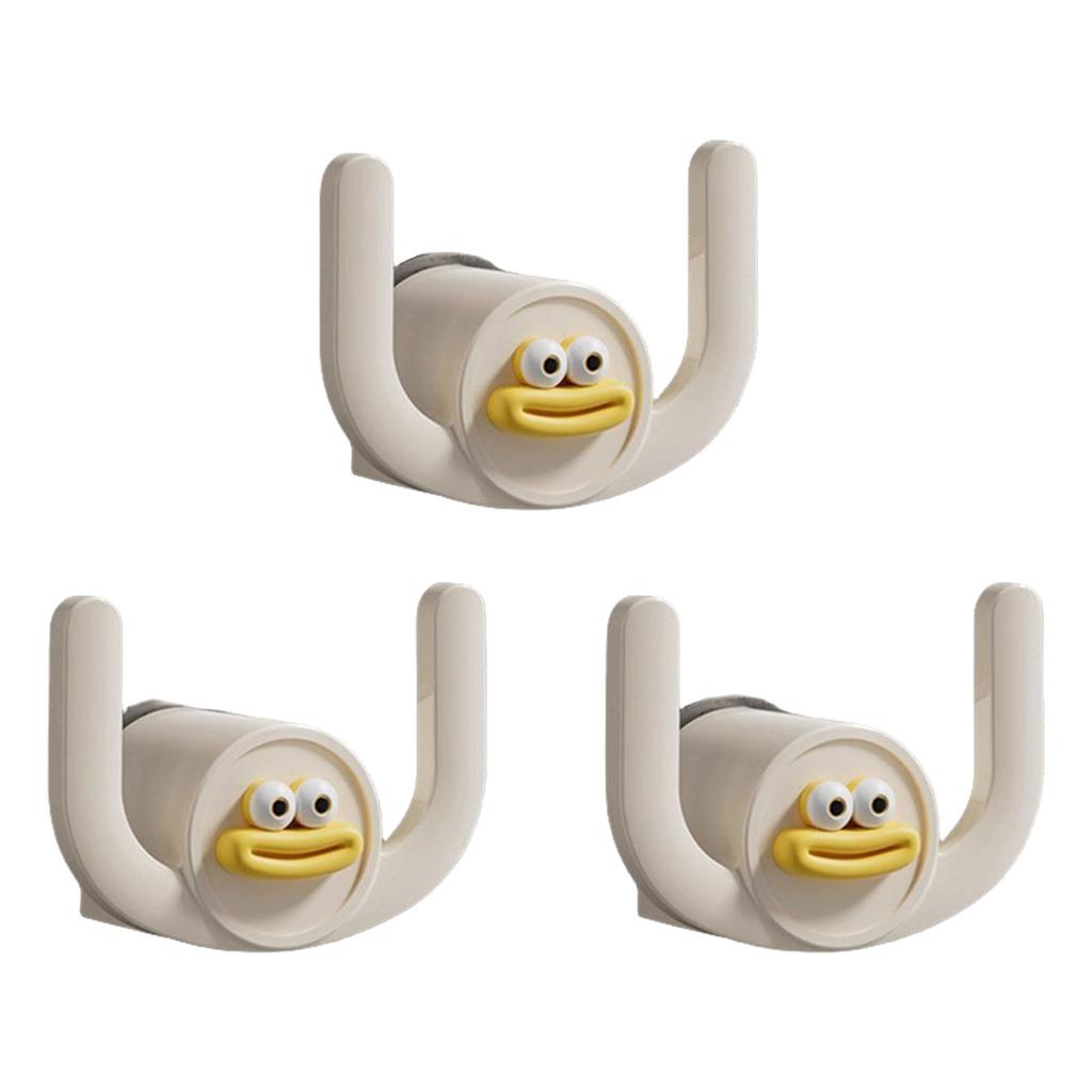 3 kusy Pevný Bez Vrtání Závěsný Háček do Koupelny Plastové Materiály Přenosný Doplněk pro Extra Úložný Prostor v Kuchyních