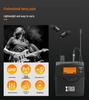 XTUGA RW2080 UHF Dual-Channel Wireless In-Ear Monitor System with Rackmount 2U Transmitter for Stage and Recording