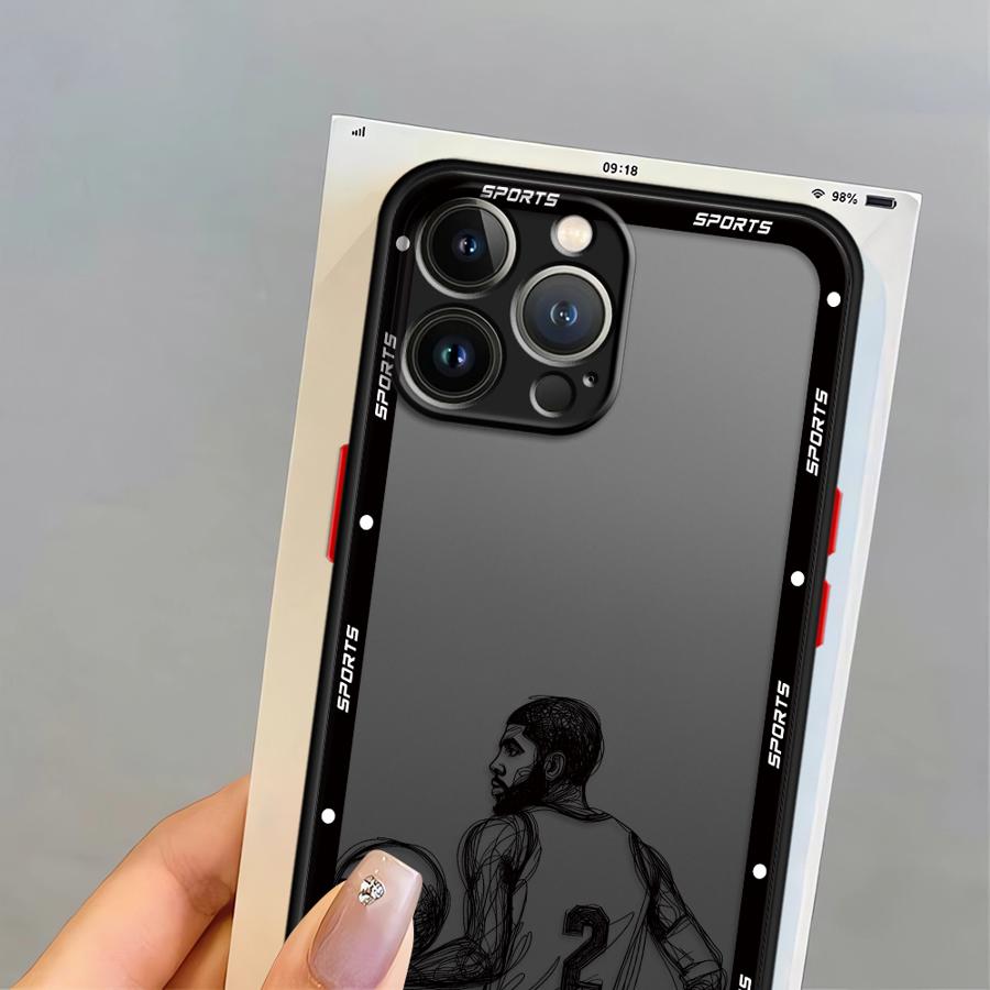 Funda Back Phone Cover Case for iPhone 17 Pro Max 11 Air 16 Plus 14 XS XR 7 8 SE 15 12 13 Mini Cartoon Basketball Star Sports