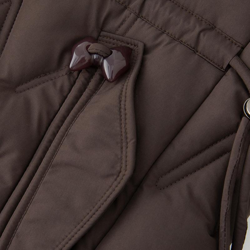 Sleeves Detachable Fashion Woman Winter Long Coats Hooded Faux Fur Collar Thick Warm Parkas Women's Jackets