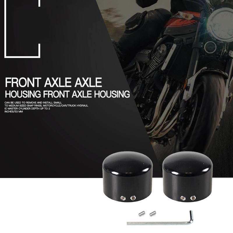 Tapa de cubierta de tuerca de eje delantero compatible con Sportster Touring Softail Dyna VRSC Electra Glides Forty Eight Motorcycle 1 par