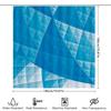 Modern Blue Geometric Shower Curtain Set, Waterproof Polyester Fabric for Bathroom Decor Bath Mat, Rods Rings