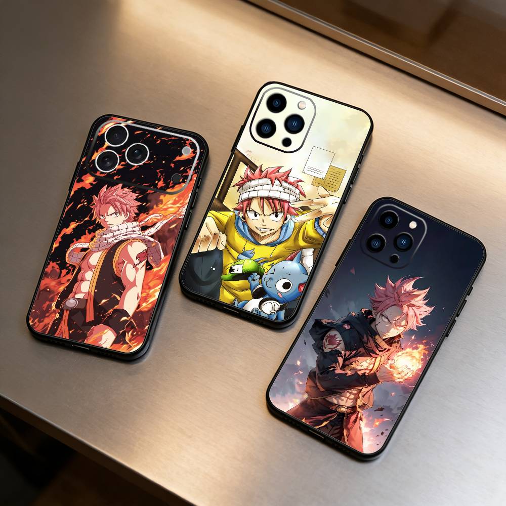 ANIME S-FAIRY TAIL Phone Case For iPhone17,16,15,14,13,12 Plus,Max Soft Silicone Black Cover