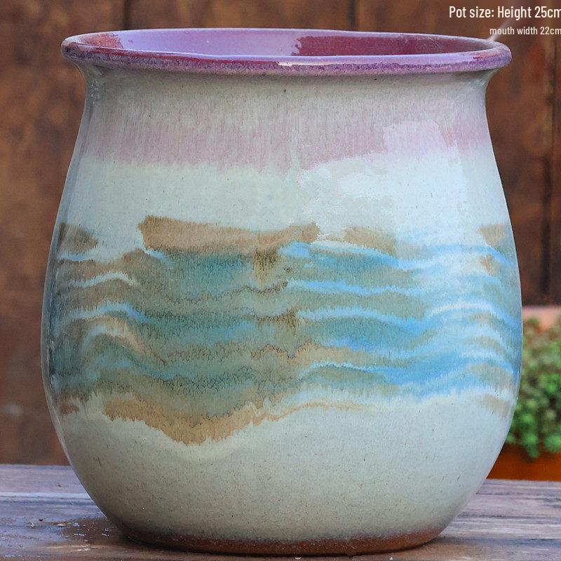 Extra Large Breathable Ceramic Pot for Bougainvillea, Roses, Chlorophytum, and Succulents