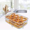 Three-Layer Stainless Steel Multi-Functional Air Fryer Rack & Basket Tray