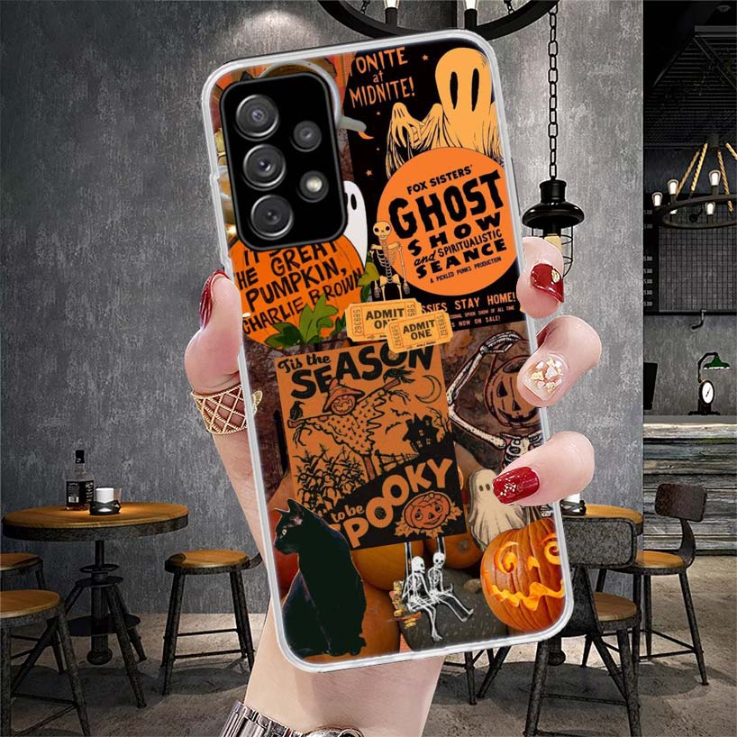 October Fall Halloween Spooky Pumpkin Phone Case For Samsung Galaxy A71 A51 A41 A31 A21S A11 A70 A50 A40 A30 A20E A10S A20S A6 A
