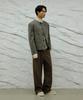SIGNATURE Wool-Like No-Tuck Wide Fit Slacks [Brown]