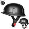 3C German WWII Vintage Helmet Leather Helmet, Summer Vintage Harley Half Helmet, Half Clad Motorcycle Helmet Men
