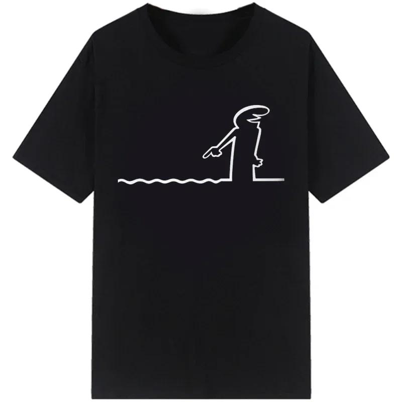 Style Streetwear Tee Round Neck Casual Tops Happy Fashion CamisetasT Shirt La Linea The Line Osvaldo Cavandoli TV