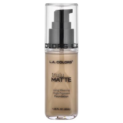 LA. Colors Truly Matte Foundation, CLM355 Mittelbeige, 40ml (1,35 fl oz)
