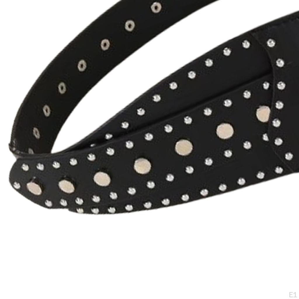Punk Belt Rivet Waist Band Adjustable Snap Button Costume Accessories