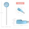 YKelin Tongue Scraper for Ages 28 100% BPAFree Silicone Cleaner Cute Lollipop with EasytoGrasp Handles and Smiley Covers Helps